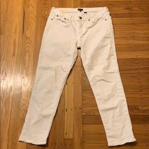 J. Crew Toothpick Jeans in White